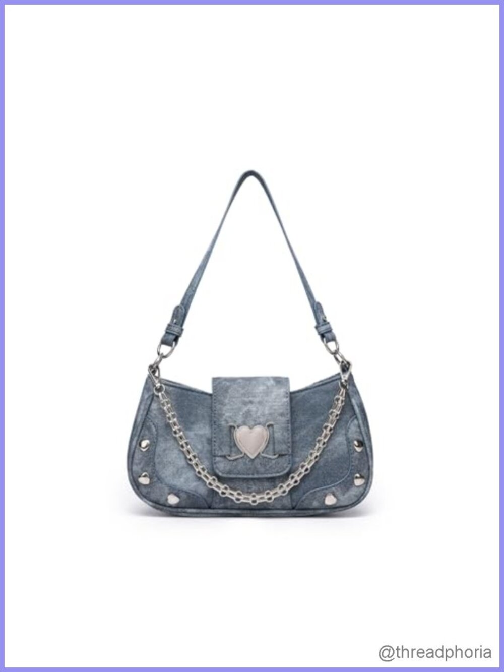 Y2K Small Denim Underarm Bag Top Handle Hobo Shoulder Purse for Women